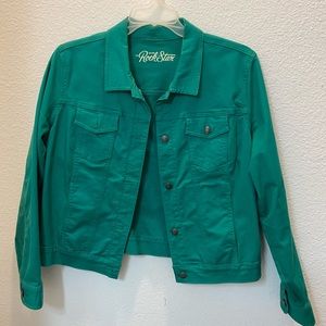Old Navy XL green Denim Jacket